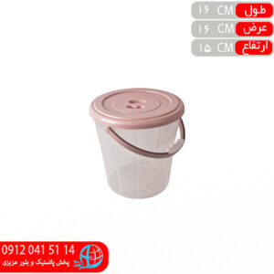 سطل مدرج 2 ليتر شفاف اشکان//48