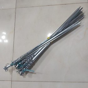 سيخ جوجه اي گالوانيزه 70سانت 6عددي دسته پيچ// 10سري