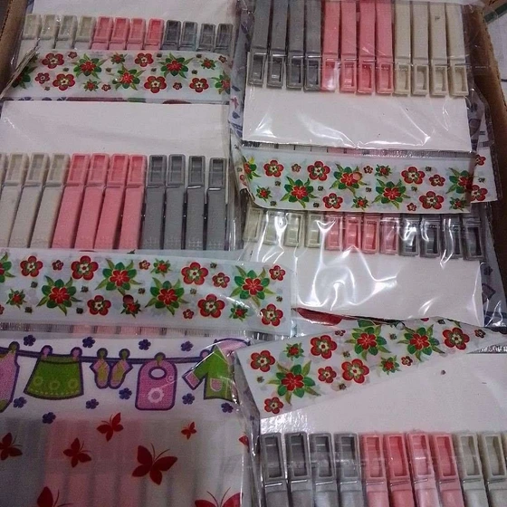 گيره لباس طلايي کاجين//90عددي